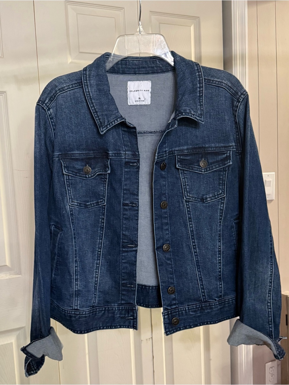 Celebrity Pink Indigo Blue Denim Jacket